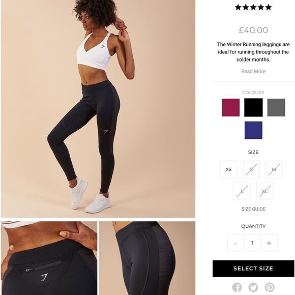 ✨ Gymshark Winter Running Leggings✨ - Picture 5 of 10